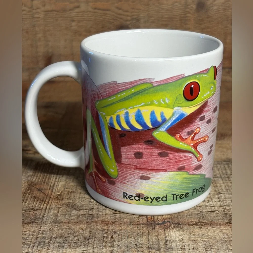 Pedro Gonzalez Red Eyed Tree Frog Coffee Mug VTG Academy Store SF 1990 CAS